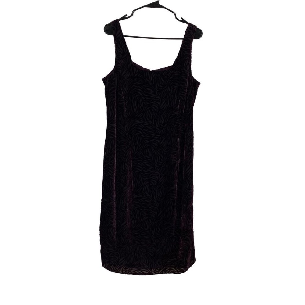 Julian Wilder By Ann Hobbs Womens Purple Zebra Print Sleeveless Tank Dress Sz 12